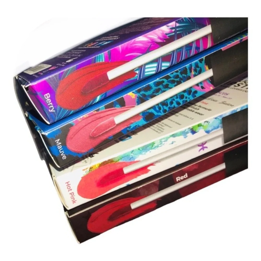 2pack lasting matte‎ finish liquid lipstick- Berry, Mauve, hot pink, & hyde red
